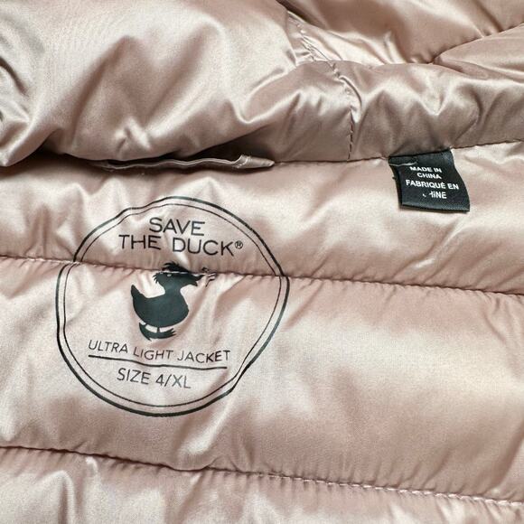 Save The Duck | Women | Alexis Pink Ultra Light Animal Free Puffer Jacket | XL - Picture 8 of 16